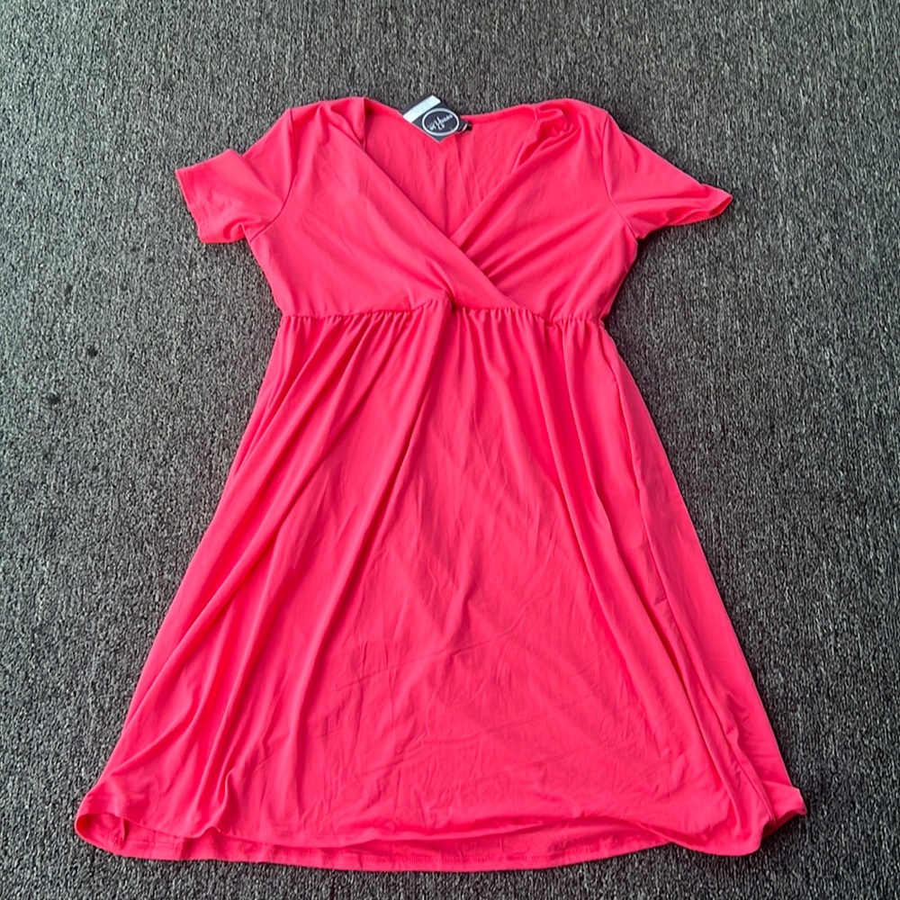 Women’s pink dress.